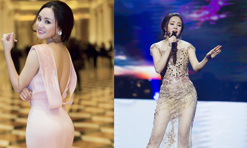 Vy Oanh sexy trên sân khấu Mỹ ...